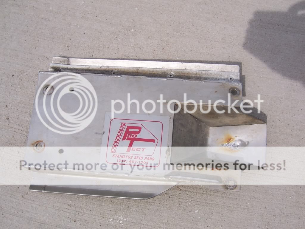 Pro Tect Stainless Skid Plate for a Laeger CR500 link Swingarm